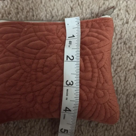 Set of Quilted Velvet Terracotta Pouches 4 Total - Picture 7 of 14